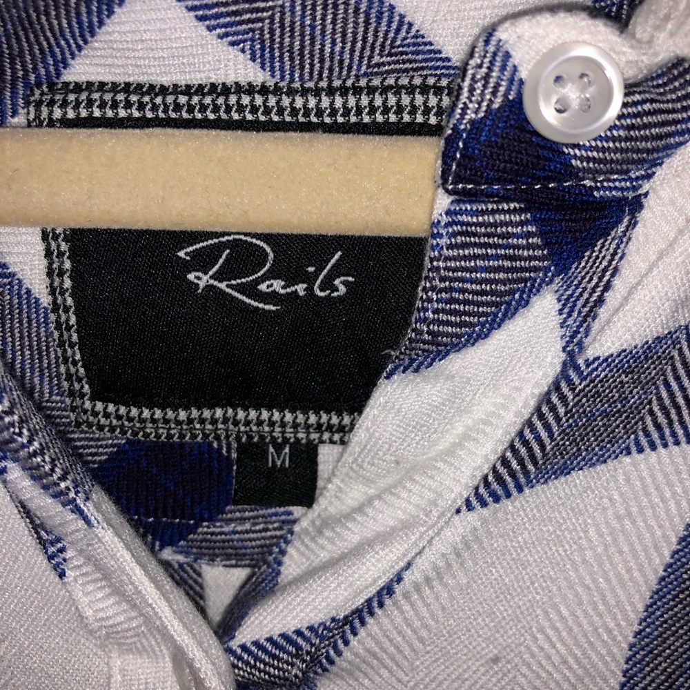 Blue and white Rails flannel - Picture 2 of 3